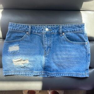 Edikted Denim Mini Skirt